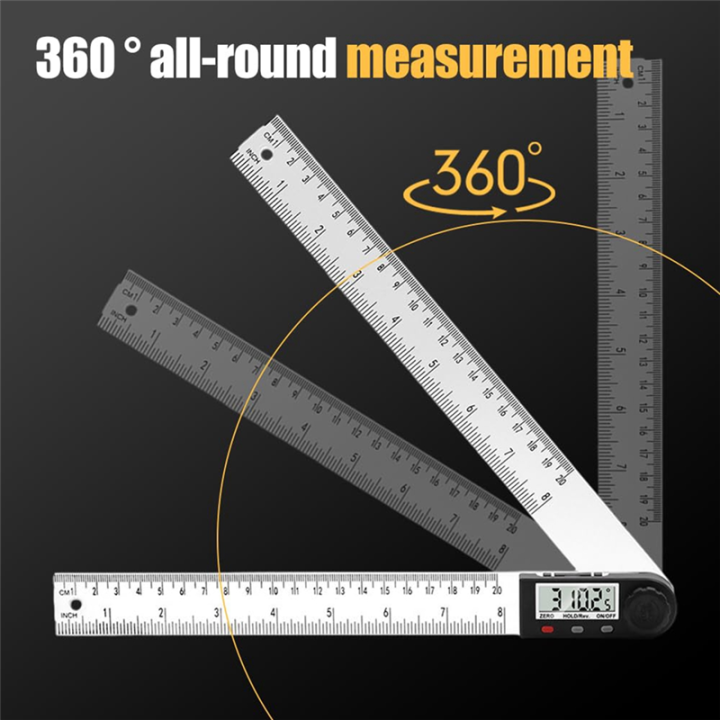 Digital Accurite Ruler Digital Display Angle Ruler,2-In-1 Precision Ruler & Digital Angle ...