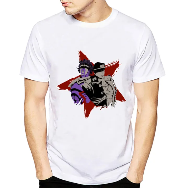 JoJo%20Bizarre%20Adventure%20All%20Star%20T%20Shirt%20Design%20Manga%20Anime%20T-shirt%20Cool%20Novelty%20Funny%20Tshirt%20Style%20Men%20Printed%20Fashion%20Tee%20-%20Image%202