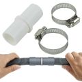1/2Set Durable Strong Reliable Connection Drain Hose Connector with 2 Clamps Tube Fitting Washer Hose Adapter Kit For 20mm Inner Dia Tube For Washing Machine Water Pipe Washer Extension Adapter. 
