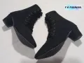 New Women Fashion Ladies Boot, 1'' Heel Boot, Black Velvet Boot, Pointed Toe Boot, Ankle Boot.. 