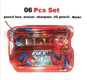 Spider%20man%20stationery%20Box%20Set%20pencil%20box%20eraser%20sharpener%20Ruler%20-%20Image%202