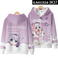 3D print Anime Miss Kobayashi's Dragon Maid Cosplay Costume Kanna Kamui Tohru Quetzalcoatl Unisex 3D Hoodie Zipper Hooded Jacket. 