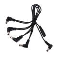 Guitar 3 Way Splitter Power Supply Cable for Effect Pedals Accessories Black. 