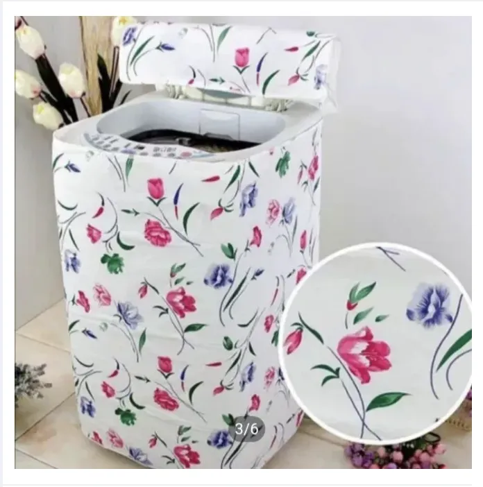 Waterproof Washing Machine Cover  Top Loading 5-8 Kg Flower/ Design Printing Dust Proof Style