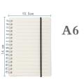 A5 size Spiral book Portable A6 size Blank pages Coil notebook Grid paper Spiral binding Grid line for School supplies Office stationary Art sketchbook Daily planner Writing journal. 