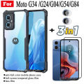 Moto G Power 5G 2024 Shockproof Phone Case For Moto G34 G24 G04 G54 G84 G14 G24 Power Tempered Glass +lens film. 