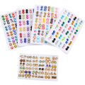 36 Pairs/set Random Mixed Styles Fashion Plastic Stud Earrings for Girl Women Jewelry Gift. 