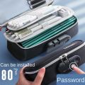 Password Lock Pencilcase Large Capacity Pencil Box Durable Solid Color Pen Holder Office Supply School Stationery. 