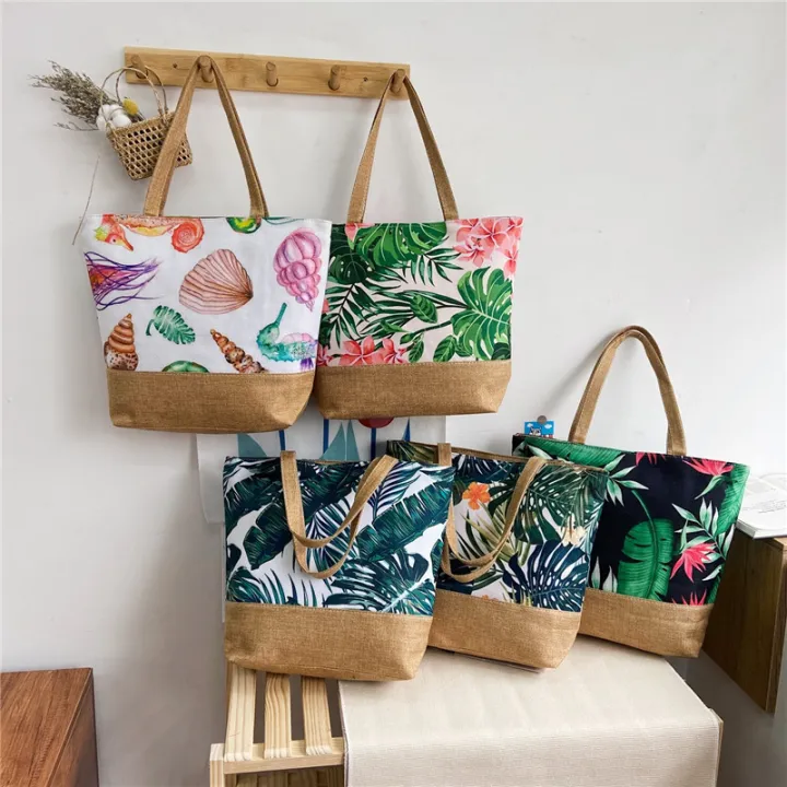 Fashion%20Folding%20Women%20Big%20Size%20Handbag%20Tote%20Ladies%20Casual%20Flower%20Printing%20Canvas%20Graffiti%20Shoulder%20Bag%20Beach%20Bolsa%20Feminina%20-%20Image%202