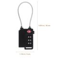 1 s Luggage Combination Lock Portable TSA Approved Security Cable Luggage Lock 3-Digit Combination Password Lock Padlock. 