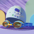 FG Children Swimming Goggles Swim Cap Set Cartoon Waterproof Anti Fog Swimming Glass Hat Diving Goggles. 