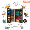 180pcs Wooden Box Color Pen Set Children's Painting Watercolor Pen Multi-color Puzzle Birthday Gift. 