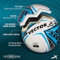 Vector X Bigwin Thermo Bounded Professional Play Football IZE: 5 (White-Sky)  (FROM INDIA SAB). 