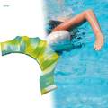 1 Pair Hand Swimming Fins Silicone Frog Flippers for Snorkeling Surfing Men Cyan L. 