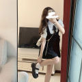 Sweet College Style Top Strap Dress Summer New Korean Style Cute and Gentle Wear Two-Piece Suit. 