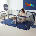 Safety Large Portable Play Pen For Twin, Baby And Toddler Indoor Outdoor Baby Playpen With Extra Tall Size, Fun Activities, Basketball Hoop & Matblue, Safe Play Pen /  L3. 