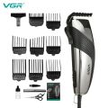 VGR 121 Professional Beard Hair Trimmer Electric Clipper Shaving Saloon Barber Salon Razor Main AC Power Supply Cut Wire Machine Man Beard Fading Blending Set. 