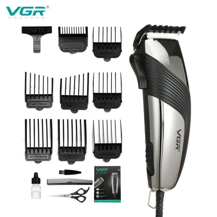 VGR%20121%20Professional%20Beard%20Hair%20Trimmer%20Electric%20Clipper%20Shaving%20Saloon%20Barber%20Salon%20Razor%20Main%20AC%20Power%20Supply%20Cut%20Wire%20Machine%20Man%20Beard%20Fading%20Blending%20Set%20-%20Image%202