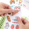 Little Bunny Handbook Stickers School Office Supplies Cute Girl Water Cup Stickers DIY Diary Decorative Stickers Waterproof Stationery Decorative Accessories. 