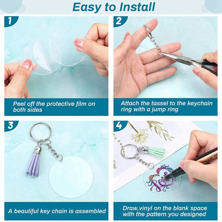350Pcs%20Acrylic%20Clear%20Keychain%20for%20Vinyl%20for%20DIY%20Keychain%20Craft%20-%20Image%205