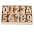 4x60x Wooden Number 0-9 Unpainted Education Numbers Kid's Early Learning. 