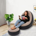 Folding Portable Inflatable Sofa Chair Flocking Lounge Chair with Electric Air Pump Leisure Lazy Couch for Indoor Living Room Outdoor Balcony Backyard Camping (2KG Weight). 