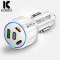 KOKKO Car Charger Fast Charging 90W USB Charger 2 PD USB C 1 USB A Car Charger For Smartphones Tablets Video Game Controllers. 