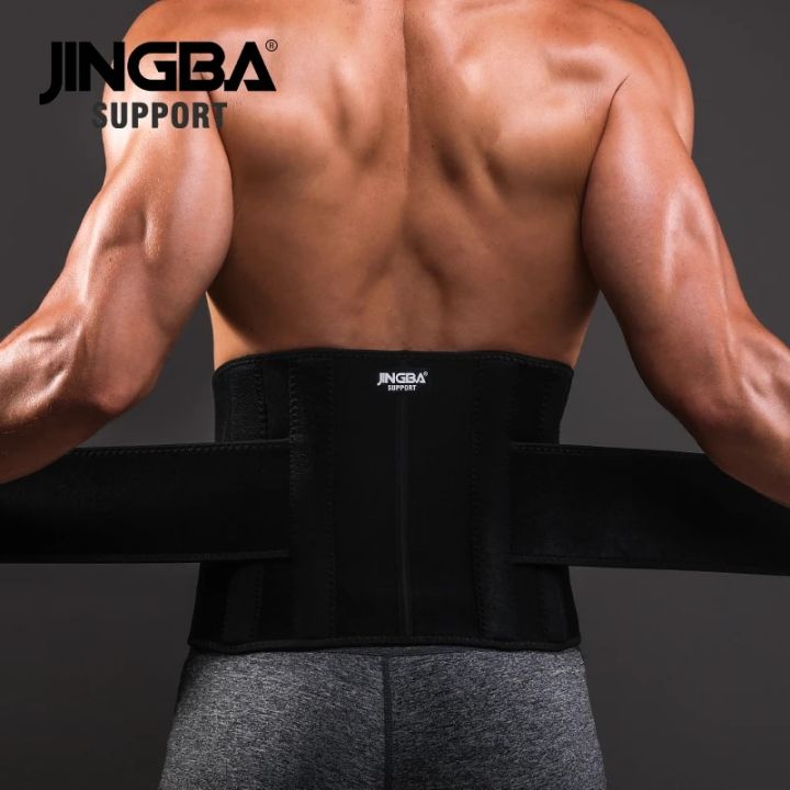 JINGBA SUPPORT Sports Fitness Belt Waist Back Support Sweat Belt Waist Trainer Mens Waist Trimmer Weight Loss Neoprene DropshippHats & Caps