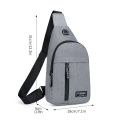 Men Chest Bag New Fashion Solid Color Men Outdoor Casual Shoulder Crossbody Bag. 