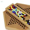 Chinese Checkers Set 12 Inches Handcraft for Ages 6+ Collection Board Games. 