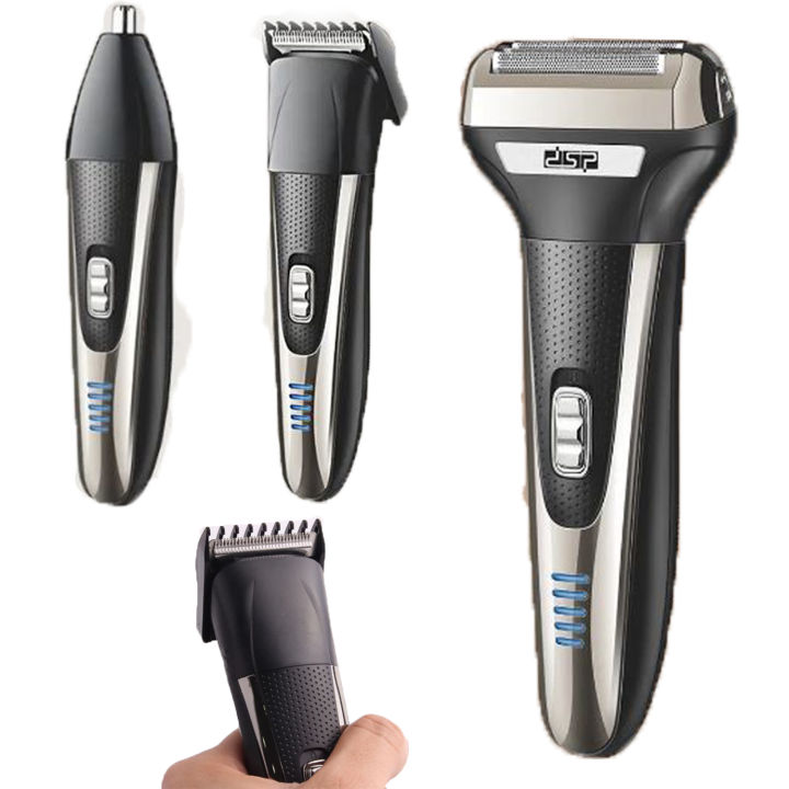 GM- 598 3 IN 1 Professional Hair Trimmer Rechargeable Hair Clipper Nose Trimmer Shaver Cordless