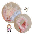 New Cute Crown Cat Rabbit Ear Headband Baby Girl Pink Lace Headband Korean Children's Princess Children's Hair Accessories. 