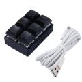 6 Keys Keyboard USB Custom Programmable Macro Keypad Switch One-key Blue Keys Keyboard Mini Mechanical Shortcut P7X6. 