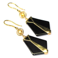 18K Gold Plated Sterling Silver Earrings. 