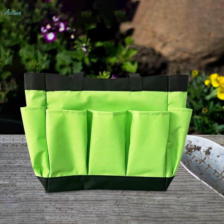 Garden Tool Storage Bag Multi Pockets Heavy Duty Gardening Tote Bag Organizer Gardening Hand Tools Bag Reusable for Gardening Lawn Yard
