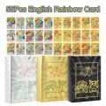 pokemon cards golden 55Pcs Pokemon Rainbow Gold Silver Black English Cards Anime Pikachu Charizard Eevee Battle Game Collection Cards Kids Toys GiftsParty Games Crafts. 