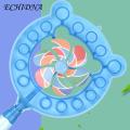 ECHIDNA Bubble Wand with Liquid Plate Colorful Windmills Bubble Maker. 