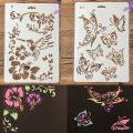 2Pcs/Lot 27cm Hummingbird Butterfly DIY Craft Layering Stencils Painting Scrapbooking Stamping Embossing Album Paper Template. 