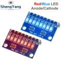 3.3V 5V 8 Bit Blue /  Red Common Anode / Cathode LED Indicator Module Diy Kit For Arduino NANO UNO Raspberry pi 4 Nodemcu V3. 