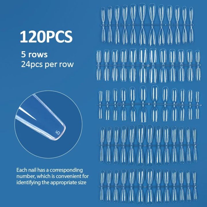 KOSKOE%20120pcs%20Press%20on%20False%20Nails%20Coffin%20Semi-Frosted%20Full%20Cover%20UV%20Gel%20Nail%20soft%20gel%20tips%20Capsule%20Extension%20Manicure%20Tool%20-%20Image%203