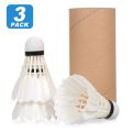 Duck Feather Feather Shuttlecock Foam Ball Head White Badminton for Outdoor Primary Training Amateur Activities. 