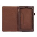 （COD)For Amazon Kindle Fire HD8 (2017) Litchi Texture Horizontal Flip Leather Case with Holder. 