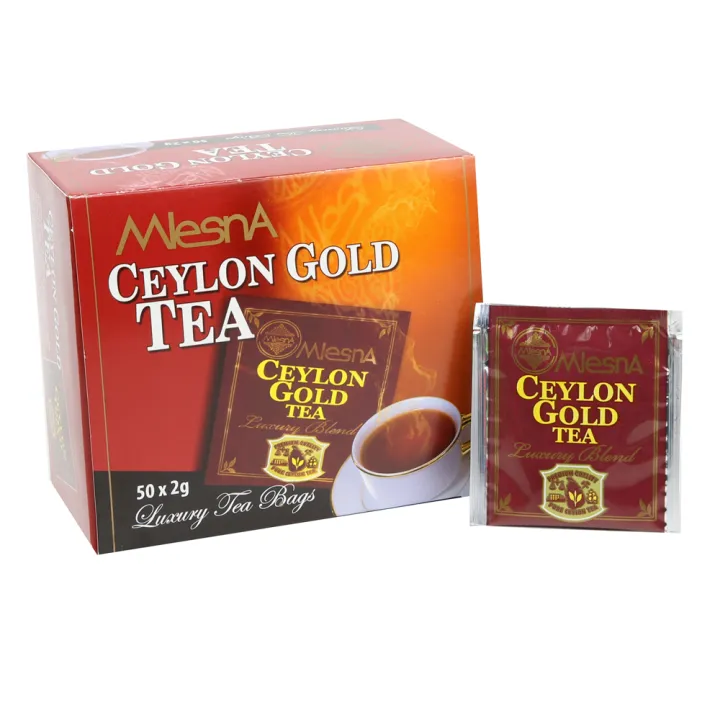 Mlesna Ceylon Gold Luxury Foil Envelope 50 Tea Bags (100g) | Daraz.lk