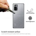 5pcs Soft 3D Carbon Fiber Back Film For Xiaomi Redmi Note 11S 11T 11 10S 9T 9S 9 8T 10T 10 8 Pro Plus Max Rear Screen Protector. 
