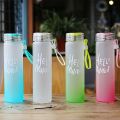 Hello Master Frosted Glass Water Bottle - 450ml (Blue, Green, Pink, White). 