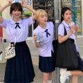 Thai Style jk Uniform Suit High School College Style School Uniform Junior High School University Style Graduation Photo Performance Wear Thailand. 