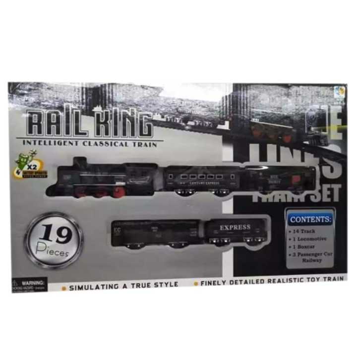 Big Train Set With Front Light - Black