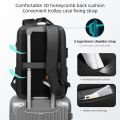 Business Expandable Backpack For Men Laptop TSA Keyless Anti-theft Waterproof School Backpacks Hard Shell USB Travel Bag New. 