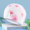 Not-Too-Tight Fabric Men's and Women's Swimming Cap Long Hair Printing Head Cover for Swimming Only Cap Not Waterproof and Sun Protection. 