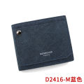 【Dream Sailing Store 】Korean Frosted Hinge Men's Wallet Short Outer Button Card Position Tri-Fold Bag Men's Wallet. 